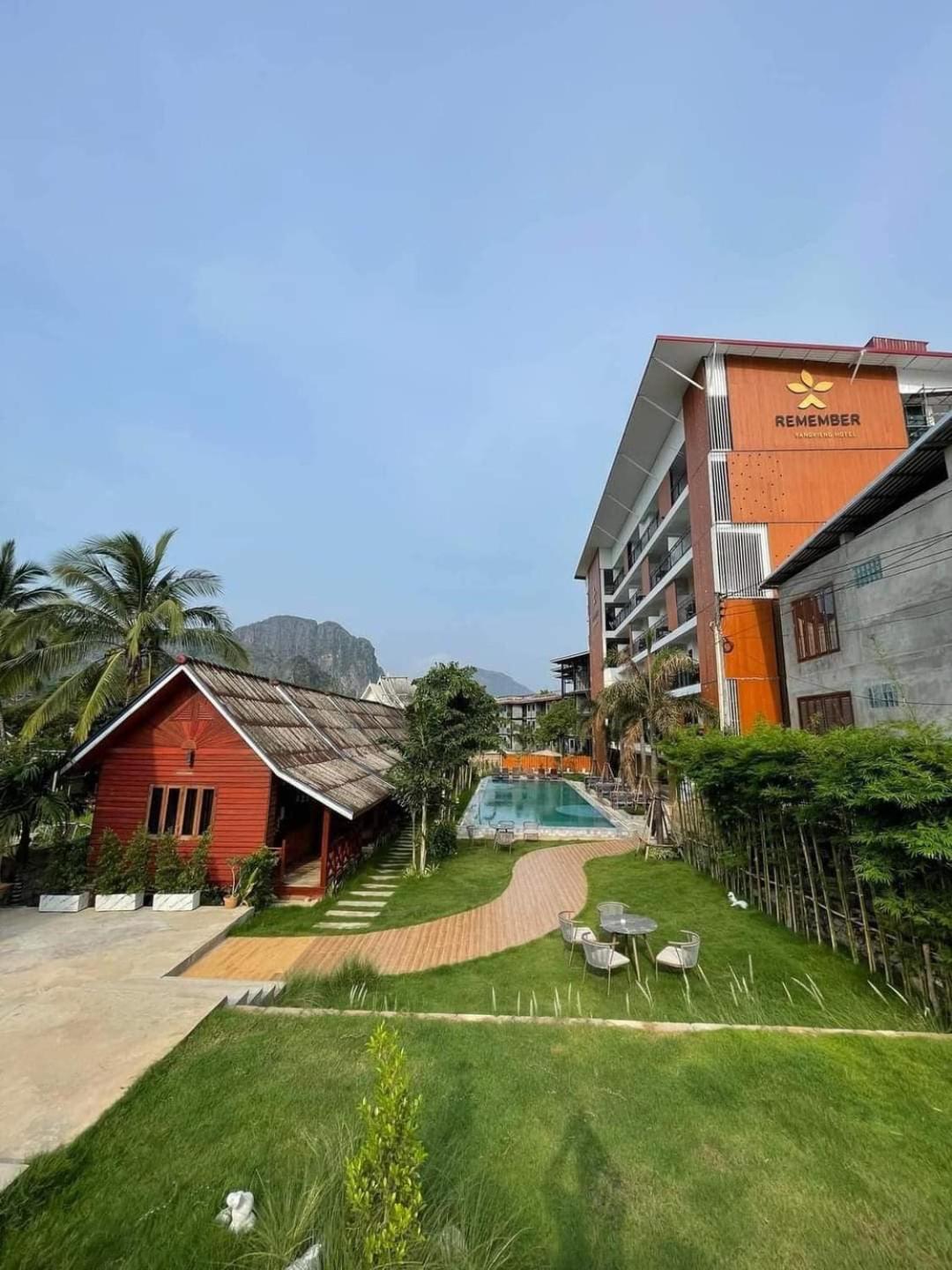 Vang Vieng Bungalows Buitenkant foto